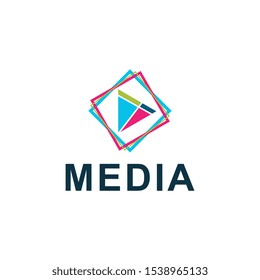 Play logo template, design creative idea