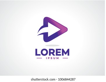 Play Logo Template Design Vector, Emblem, Design Concept, Creative Symbol, Icon