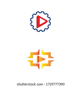 Play Logo Template vector icon illustration design