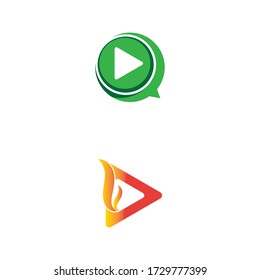 Play Logo Template vector icon illustration design