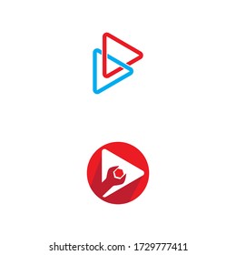 Play Logo Template vector icon illustration design