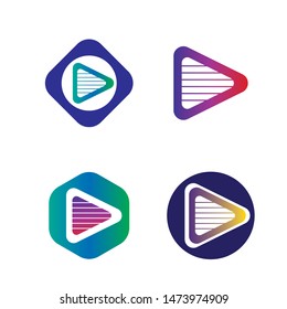 Play Logo Vector icon template
