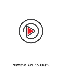 Play logo Vector icon template