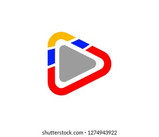 Play logo vector illustration template