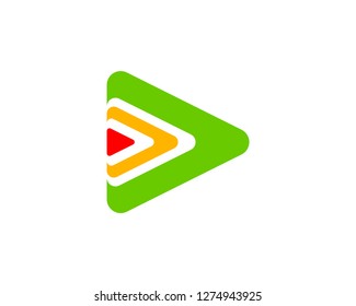 Play logo vector illustration template