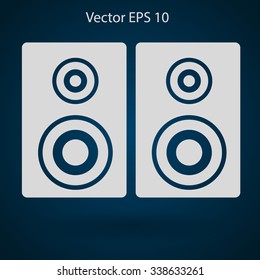 play in loudspeakers vector icon
