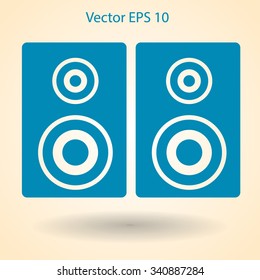 play in loudspeakers vector icon