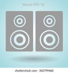 play in loudspeakers vector icon