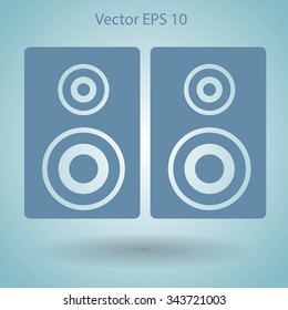 play in loudspeakers vector icon