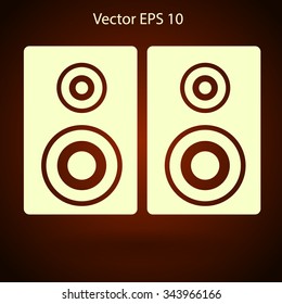 play in loudspeakers vector icon