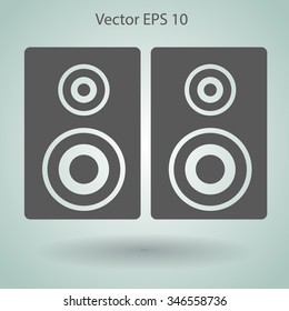 play in loudspeakers vector icon