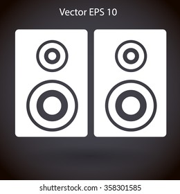 play in loudspeakers vector icon