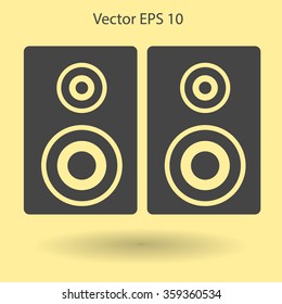 play in loudspeakers vector icon