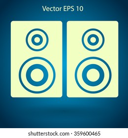 play in loudspeakers vector icon