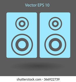 play in loudspeakers vector icon