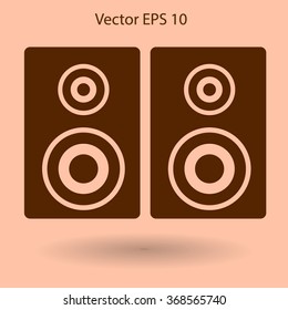 play in loudspeakers vector icon