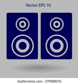 play in loudspeakers vector icon