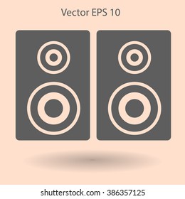 play in loudspeakers vector icon