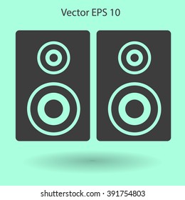 play in loudspeakers vector icon