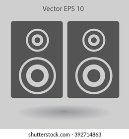 play in loudspeakers vector icon