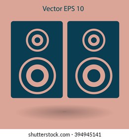 play in loudspeakers vector icon