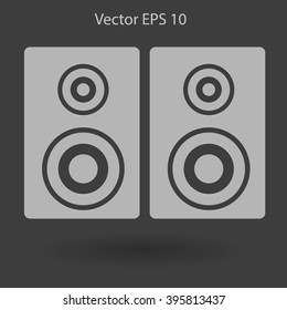play in loudspeakers vector icon