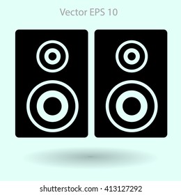 play in loudspeakers vector icon
