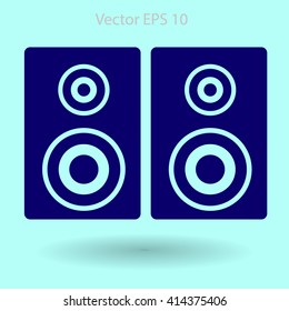 play in loudspeakers vector icon