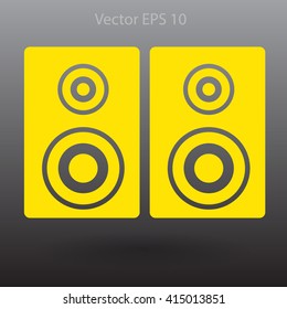 play in loudspeakers vector icon