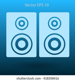 play in loudspeakers vector icon