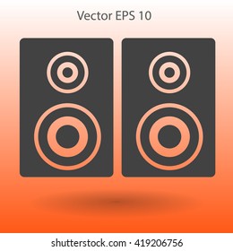 play in loudspeakers vector icon