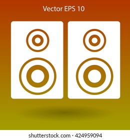 play in loudspeakers vector icon