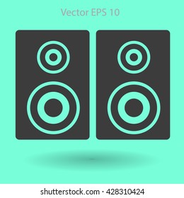 play in loudspeakers vector icon