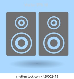 play in loudspeakers vector icon