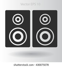 play in loudspeakers vector icon