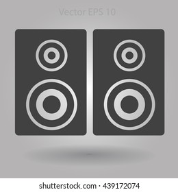 play in loudspeakers vector icon