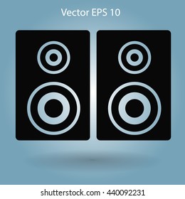 play in loudspeakers vector icon