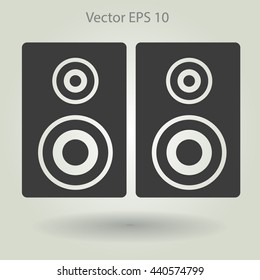 play in loudspeakers vector icon