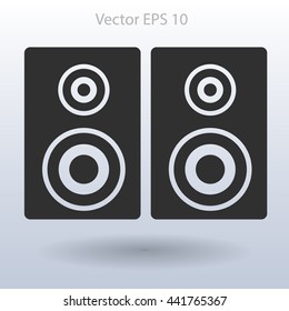 play in loudspeakers vector icon