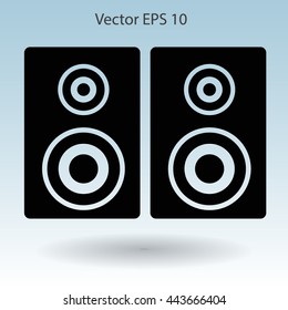 play in loudspeakers vector icon