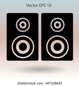 play in loudspeakers vector icon