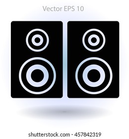 play in loudspeakers vector icon
