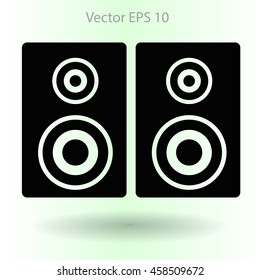 play in loudspeakers vector icon