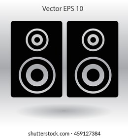 play in loudspeakers vector icon