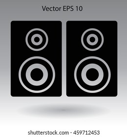 play in loudspeakers vector icon