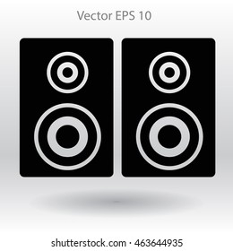 play in loudspeakers vector icon