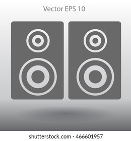 play in loudspeakers vector icon