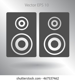 play in loudspeakers vector icon