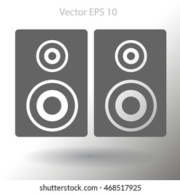 play in loudspeakers vector icon
