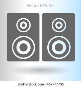 play in loudspeakers vector icon